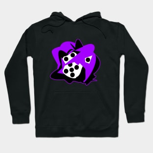 Lucky Purple Roll the Dice! Abstract retro pop in vivid purple, black and white. Hoodie